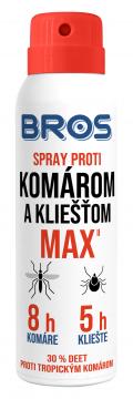 BROS repelent sprej proti komárom a kliešťom MAX